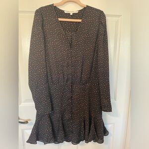 Veronica Beard Riggins Black Ruffled Mini Dress NWOT $595 SIZE 14